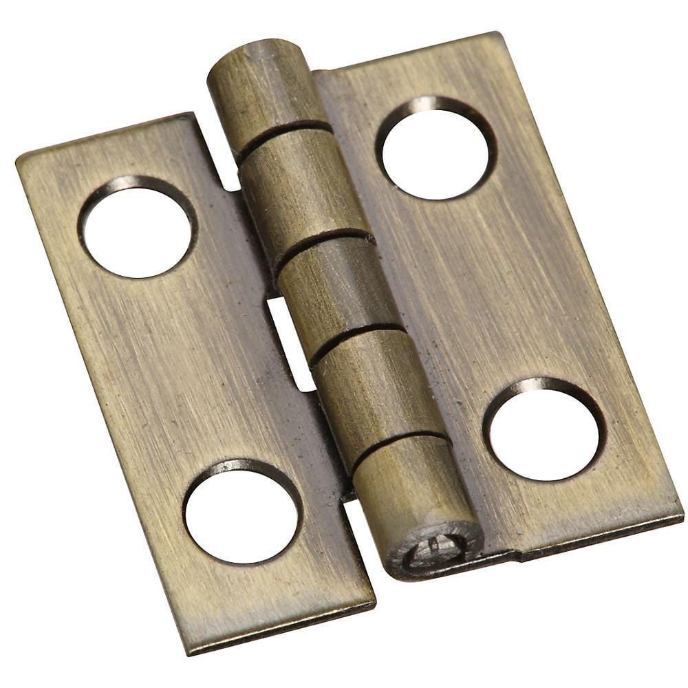3/4" X 5/8" Small Narrow Hinges - Antique Brass - 2 Pack