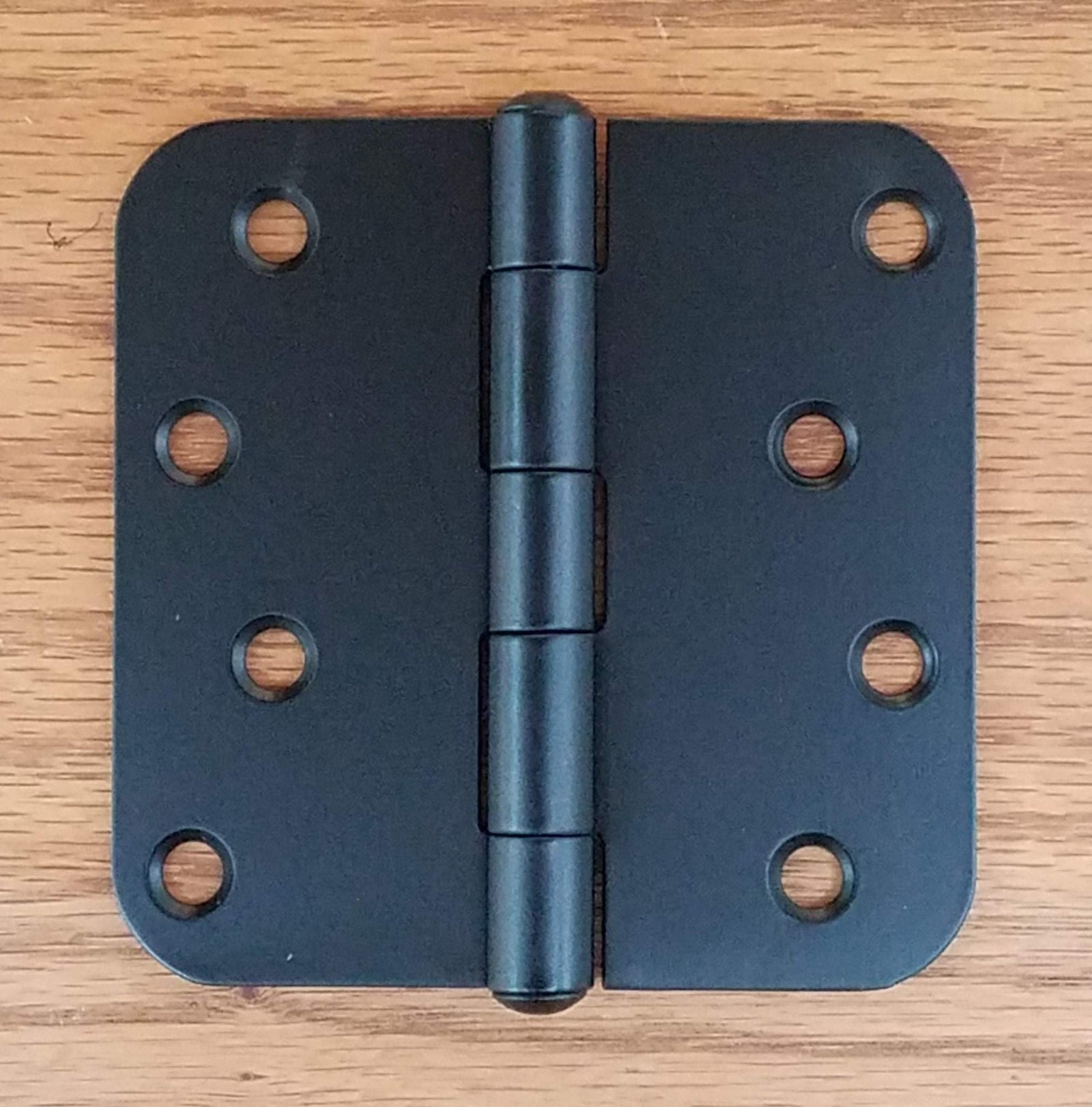 Stainless Steel Gate Hinge 4 inch x 4 inch 5/8 Inch radius corners, Black finish (3 pack) - Wild West Hardware