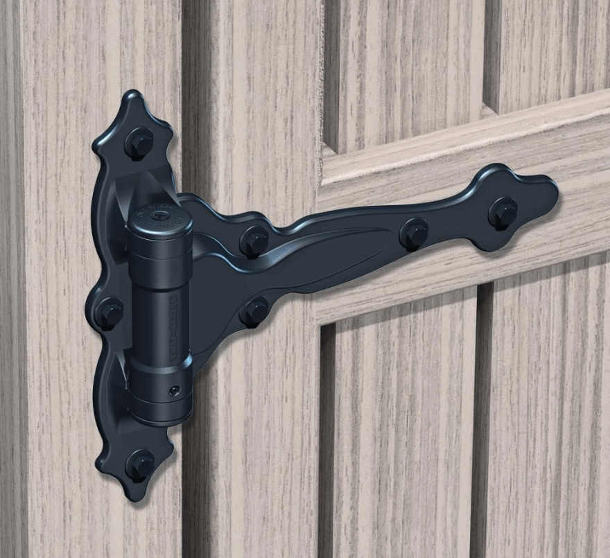 Adjustable gate spring T-hinge black for gate gap 14-78 TCA4