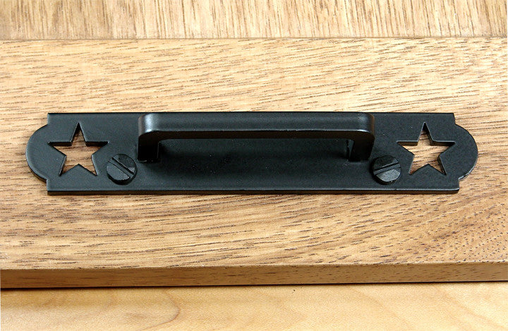 Americana Drawer Pull #1 Black Powder Coat finish - Wild West Hardware