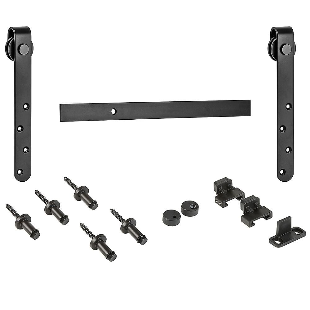 Barn Door Hardware - Decorative Interior Sliding Door Hardware - Strap Mount Mini Kit - 48 Inches