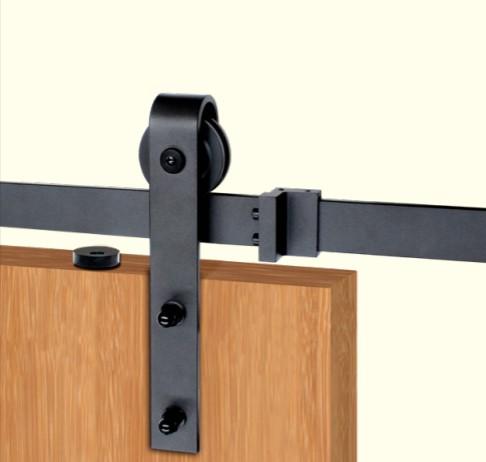 Barn door hinges hardware kit for wood doors - surface mount strap wheel