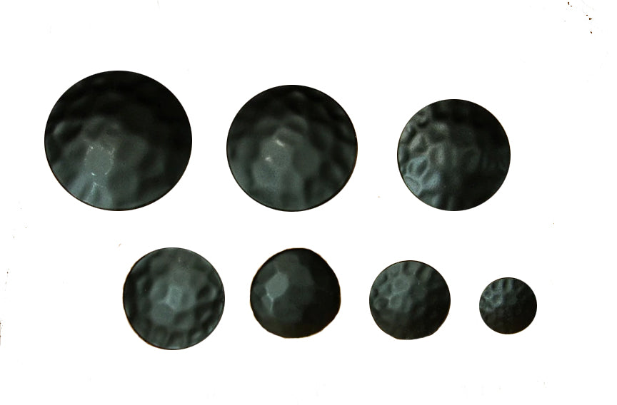 Round Clavos, Black Powder coat finish 7 sizes to choose from - white - Wild West Hardware