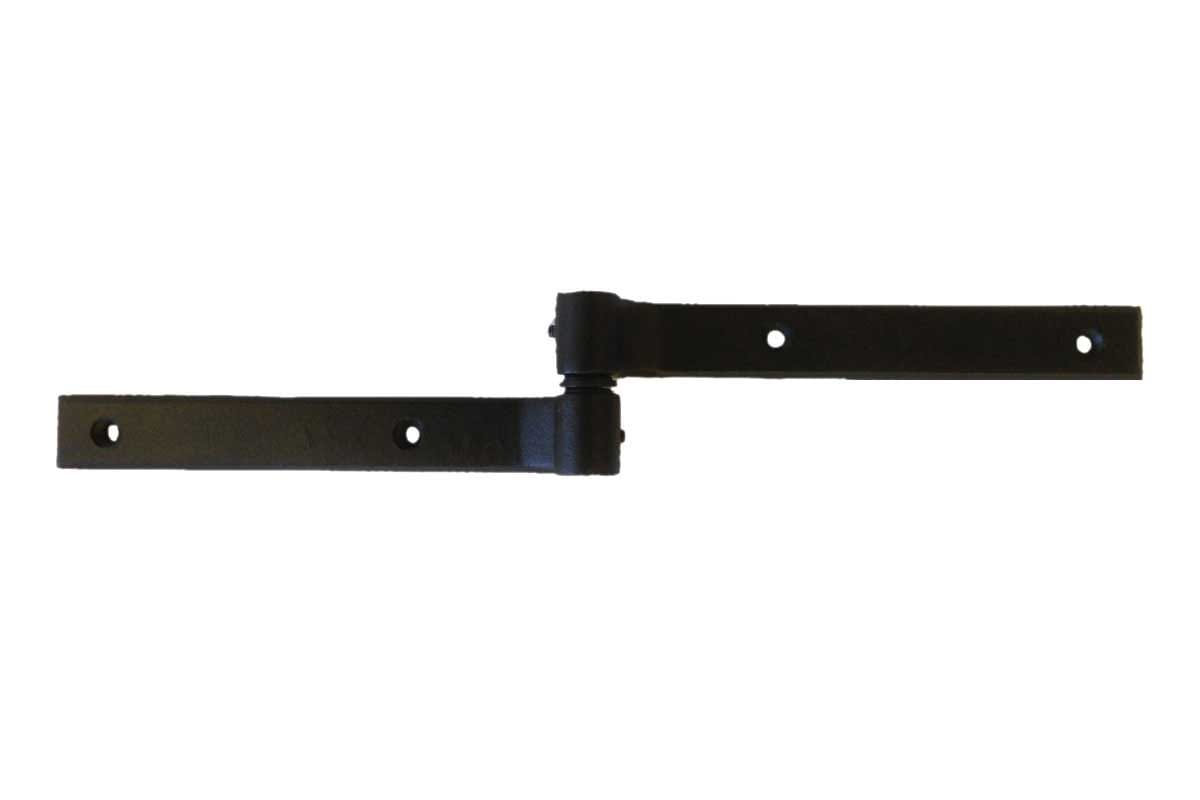Brick / Special Purpose Shutter Hinge - 1&quot; Inch Offset - Cast Iron - Black Powder Coat - Sold Individually