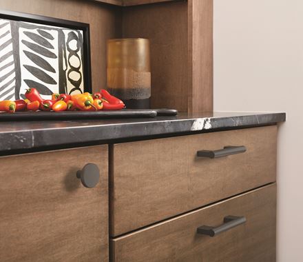 Cabinet Knobs - Versa Series - 1-3/8" Inch - Matte Black Finish - Sold Individually