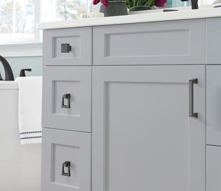Cabinet Pulls - Blackrock Series - 3-3/4" Inch Center to Center - Black Bronze Finish - Sold Individually