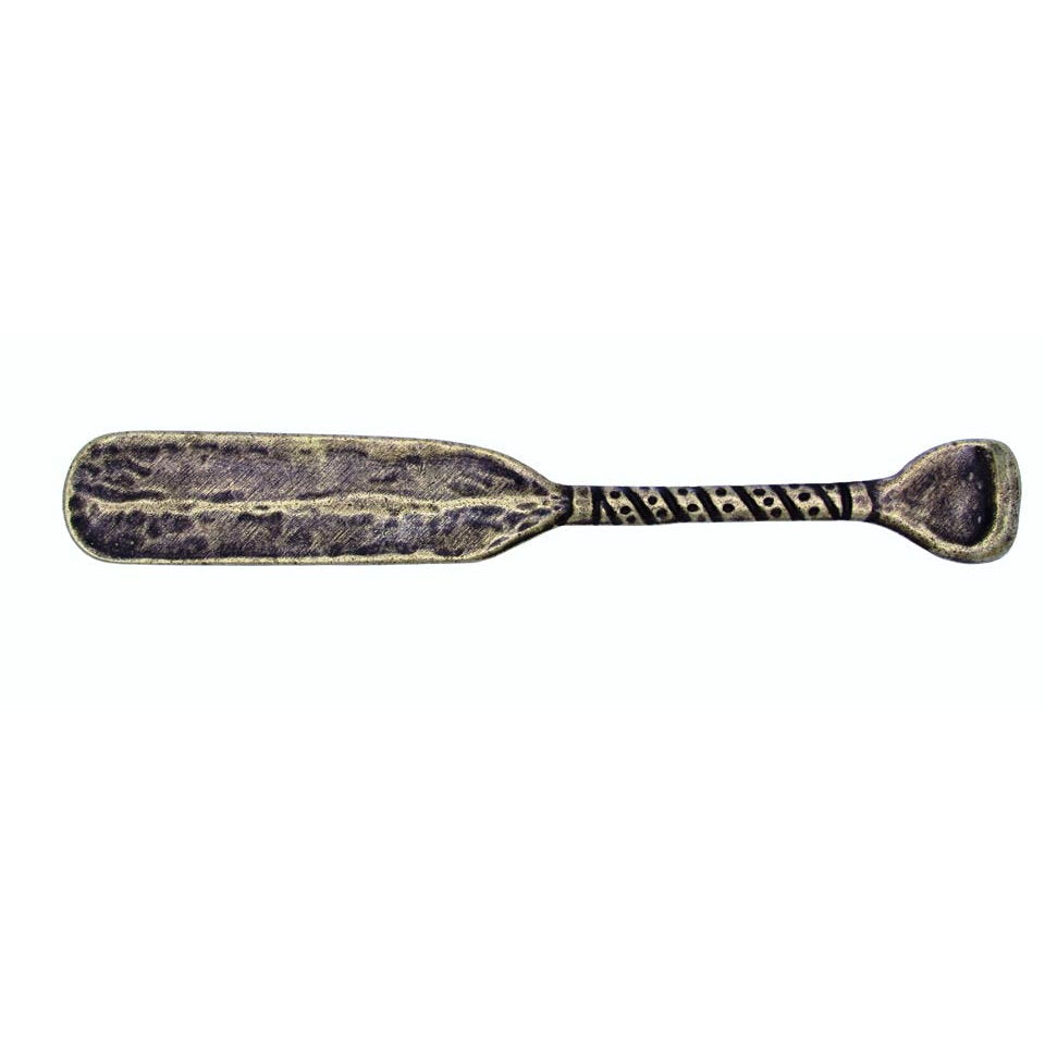 Rustic lodge wrapped handle canoe paddle cabinet pulls in Brass