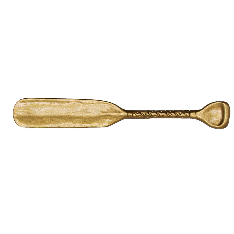 Rustic lodge wrapped handle canoe paddle cabinet pulls in LuxGold