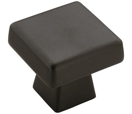 Cabinet Knobs - Blackrock Series - Square - 1-1/2&quot; Inch - Black Bronze Finish - Sold Individually