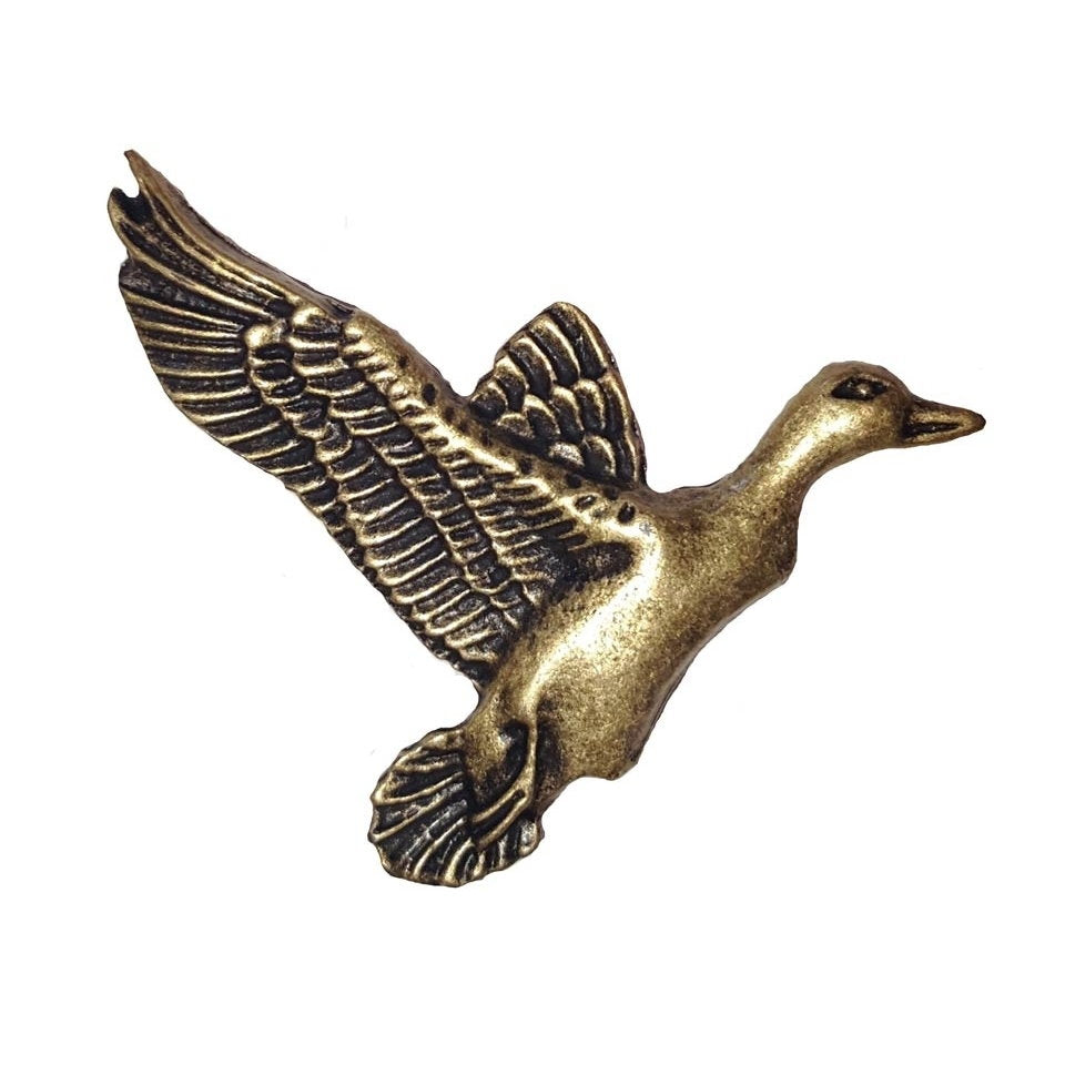 Cabinet Knobs - Rustic Mallard Duck - Antique Brass