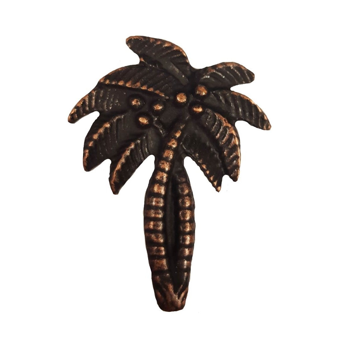 Cabinet Knobs - Rustic Tropical Coastal Palm Tree - Rubbed Bronze
