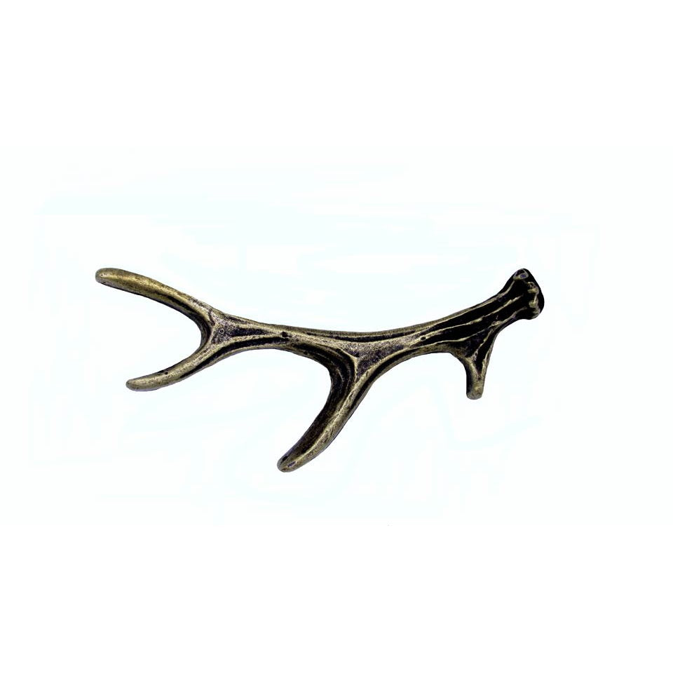 Rustic 4-point antler cabinet pulls in oil-rubbed Antique_Brass