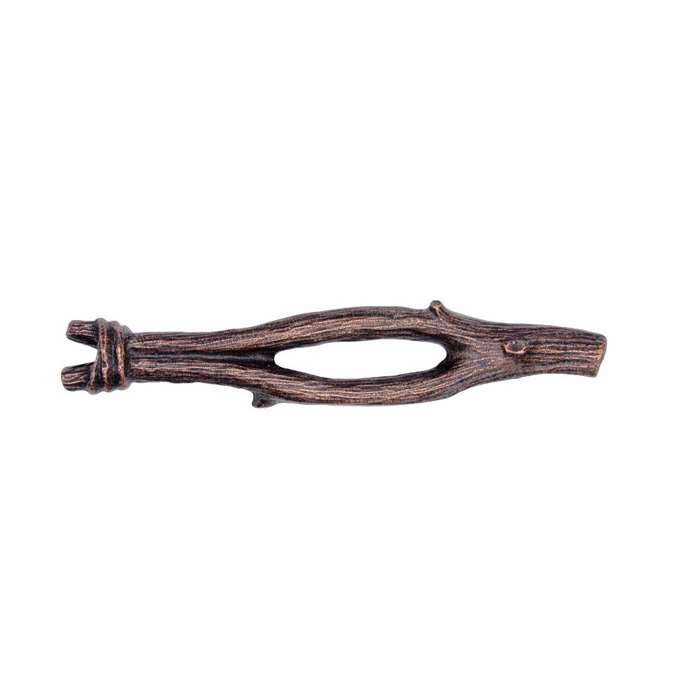 Rustic large twigs cabinet pulls in  Copper