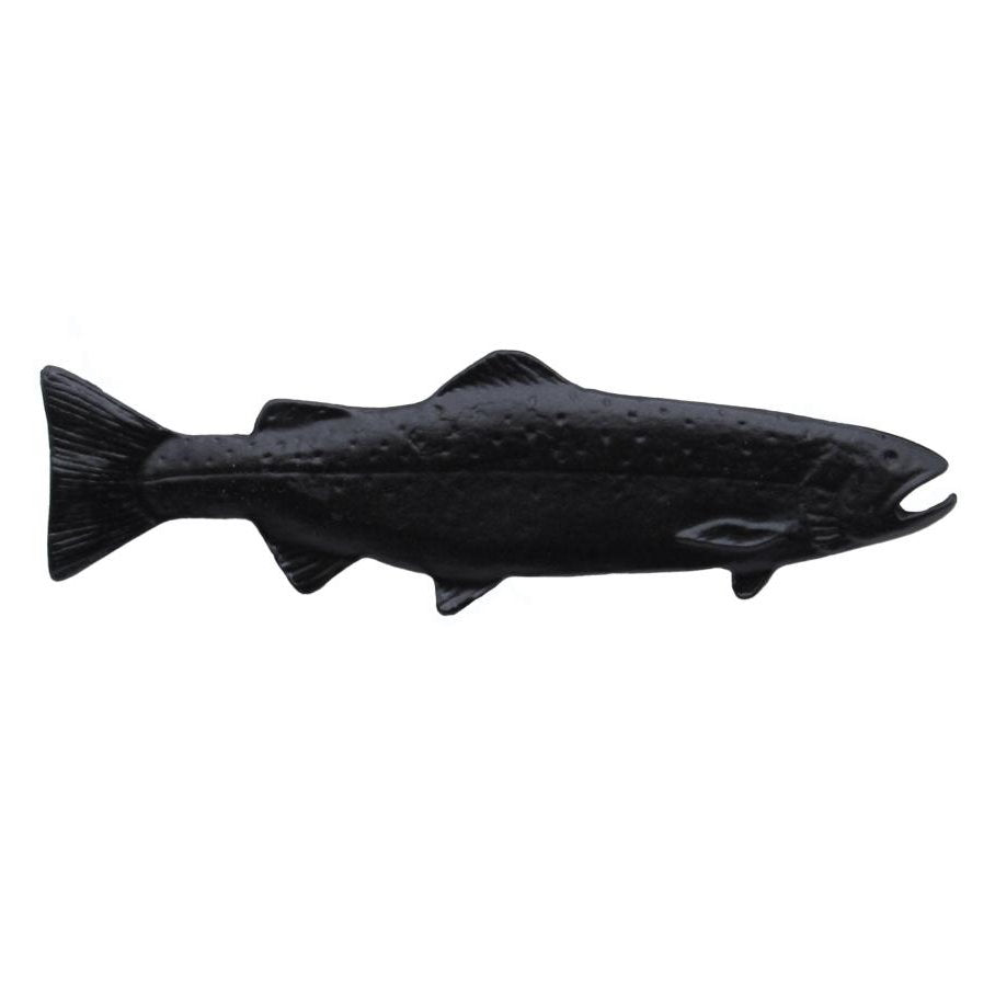Rustic long trout cabinet pulls facing right in oil-rubbed  Matte Black