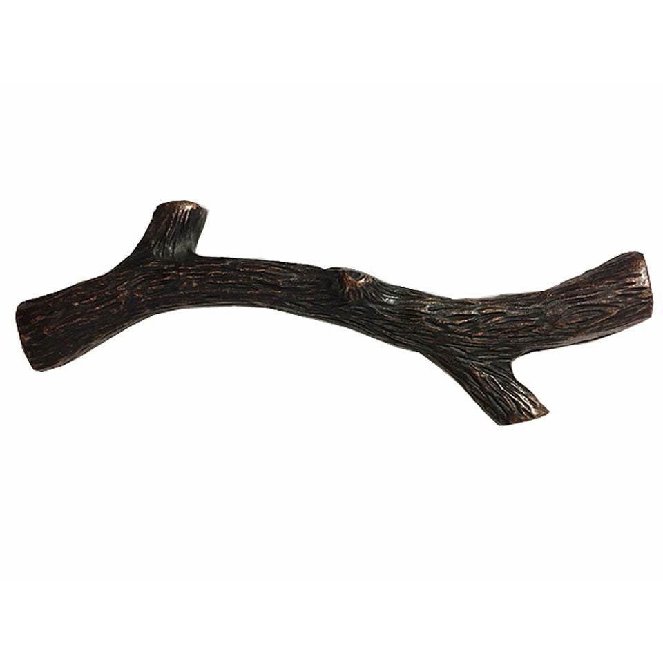 Rustic small twig cabinet pulls in oil-rubbed bronze
