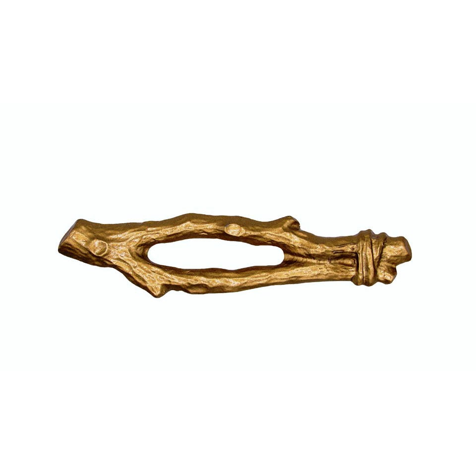 Rustic twigs cabinet pulls in  Lux Gold