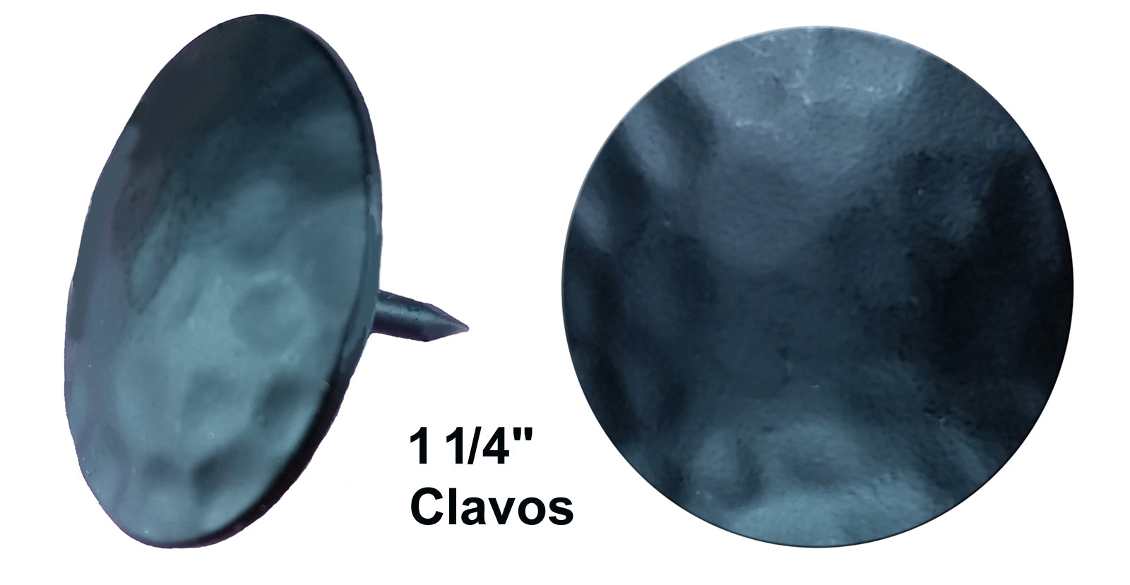 round clavos 1 1/4" black powder coat finish - Wild West Hardware
