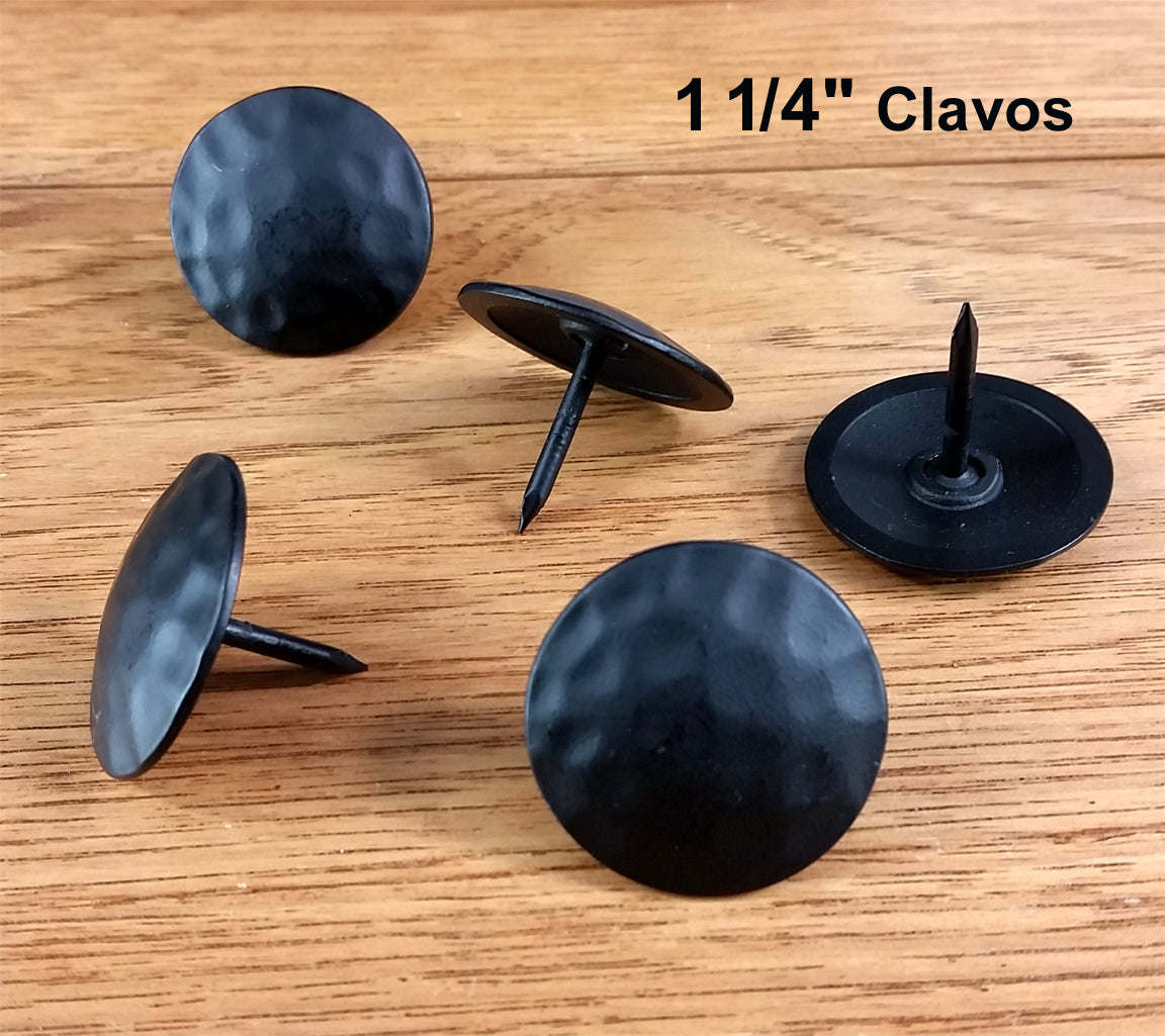 round clavos 1 1/4&quot; black powder coat finish - Wild West Hardware