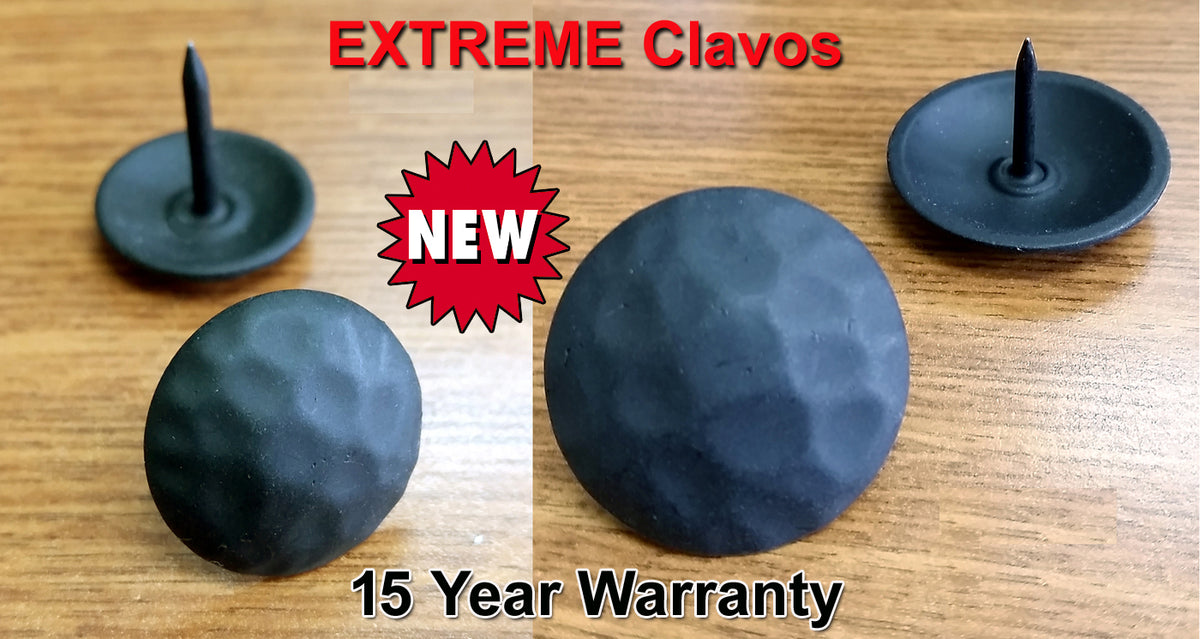EXTREME clavos - Round hammered black clavos - 15 year warranty on finish - Wild West Hardware