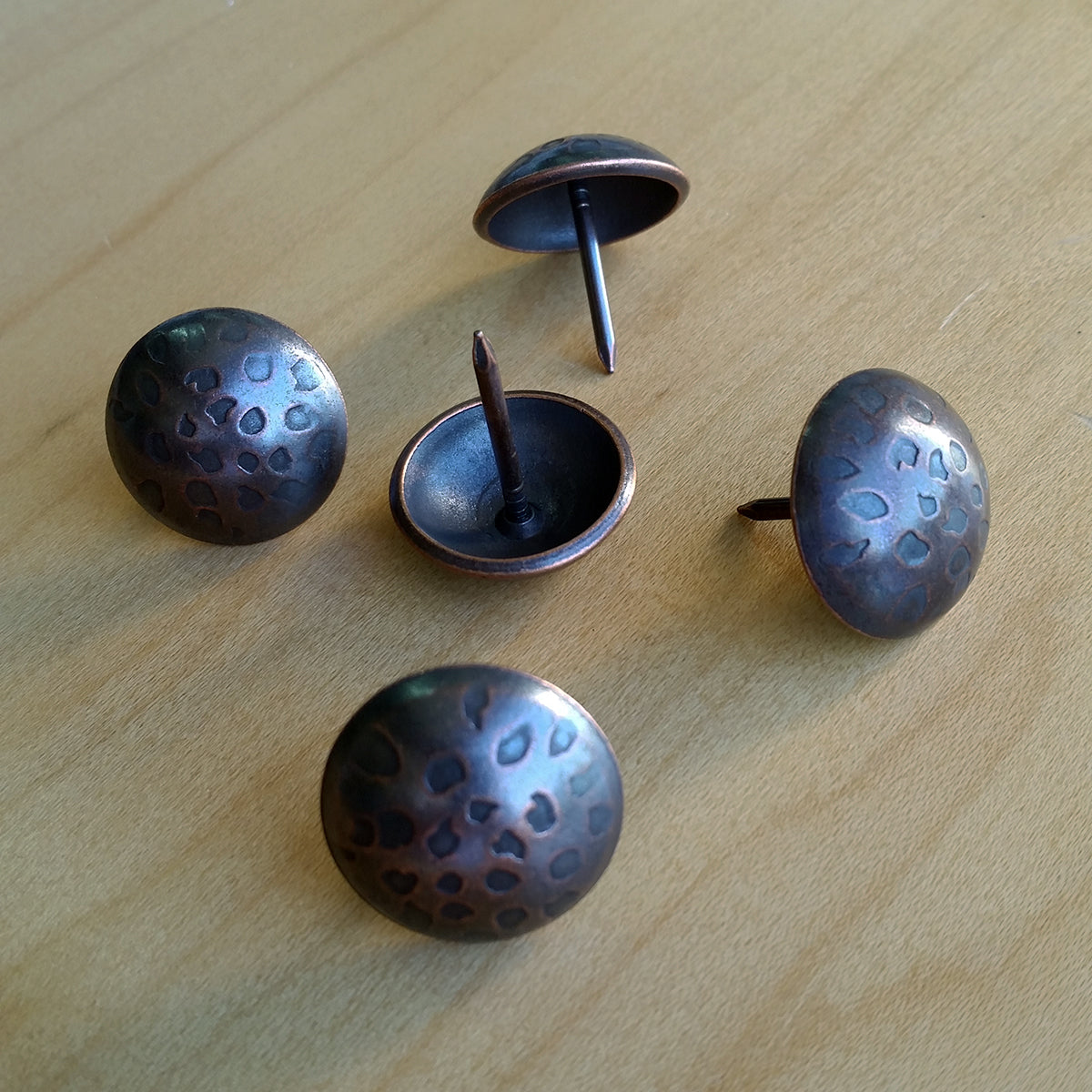 Clavos 1" dia., with aged-pitted look, Oil Rubbed Bronze finish (Various pack sizes) - Wild West Hardware