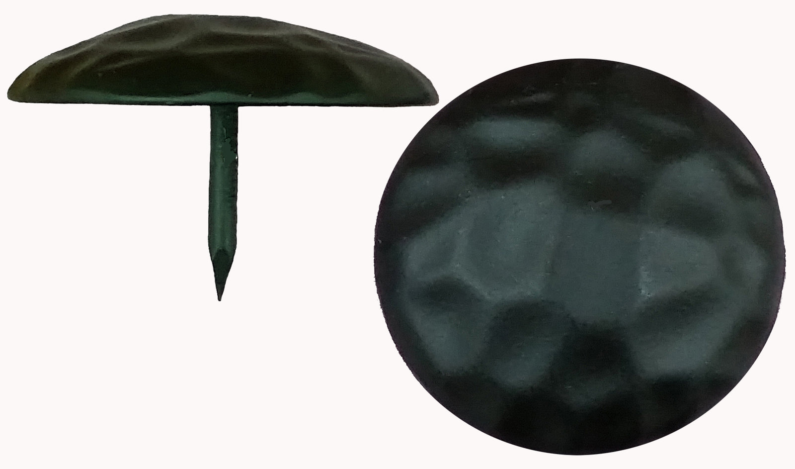 Clavos, Round, Hammered - Distressed, Premium Grade, 1 1/2 Inch Diameter, Matte Black Finish, (Special Multi-Pack Sale) - Wild West Hardware