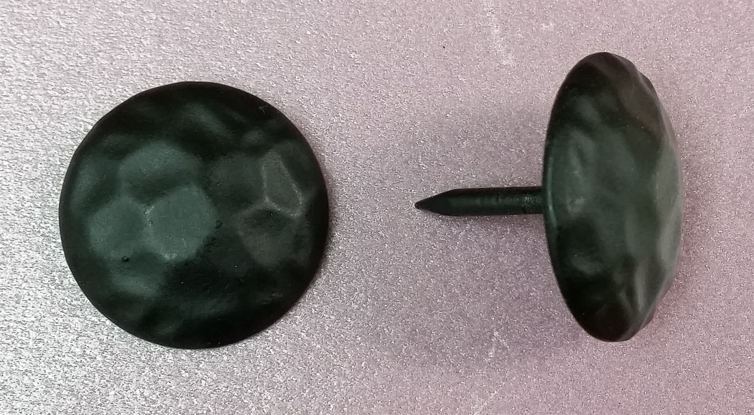 Premium, 1" diameter round clavos in matte black powder coat finish - Wild West Hardware