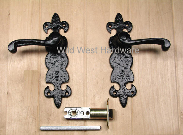 LEVER Latchset - Fleur de Lis Style - Wild West Hardware