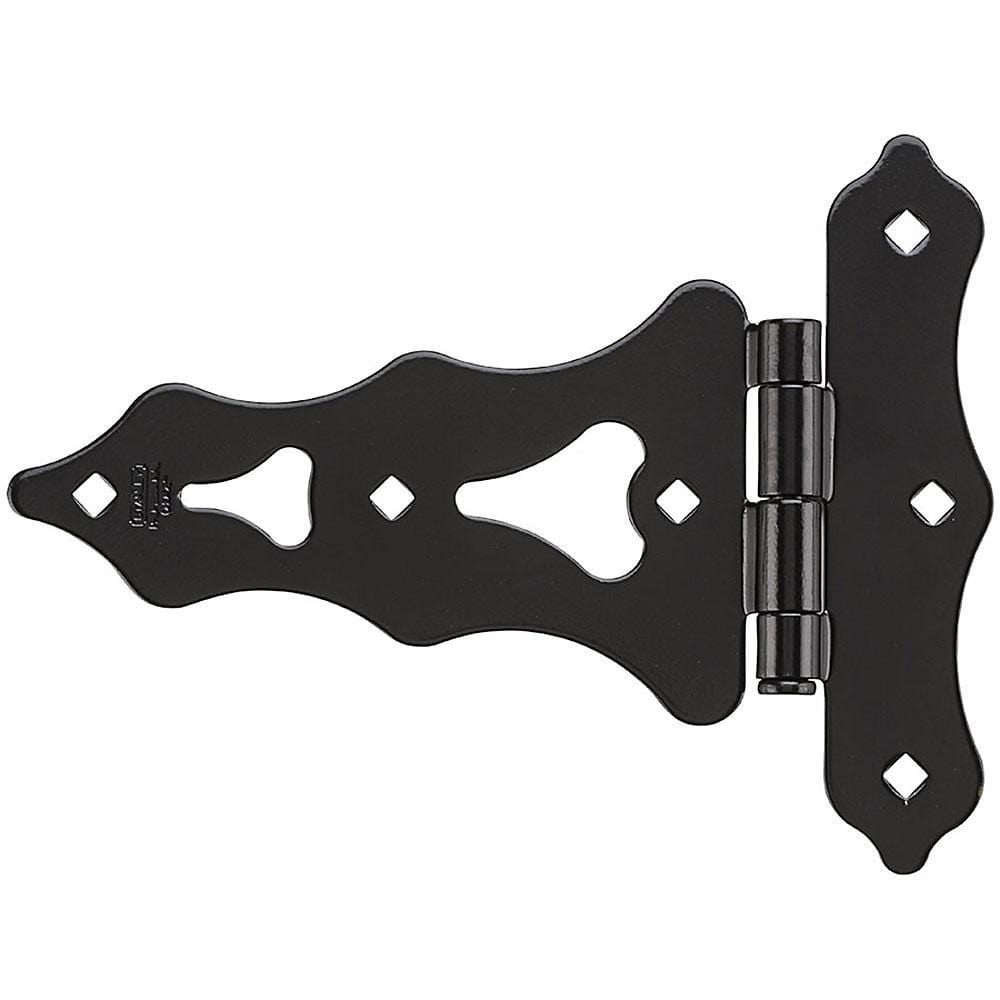 Spear T-hinge - heavy duty - black - 6 inches