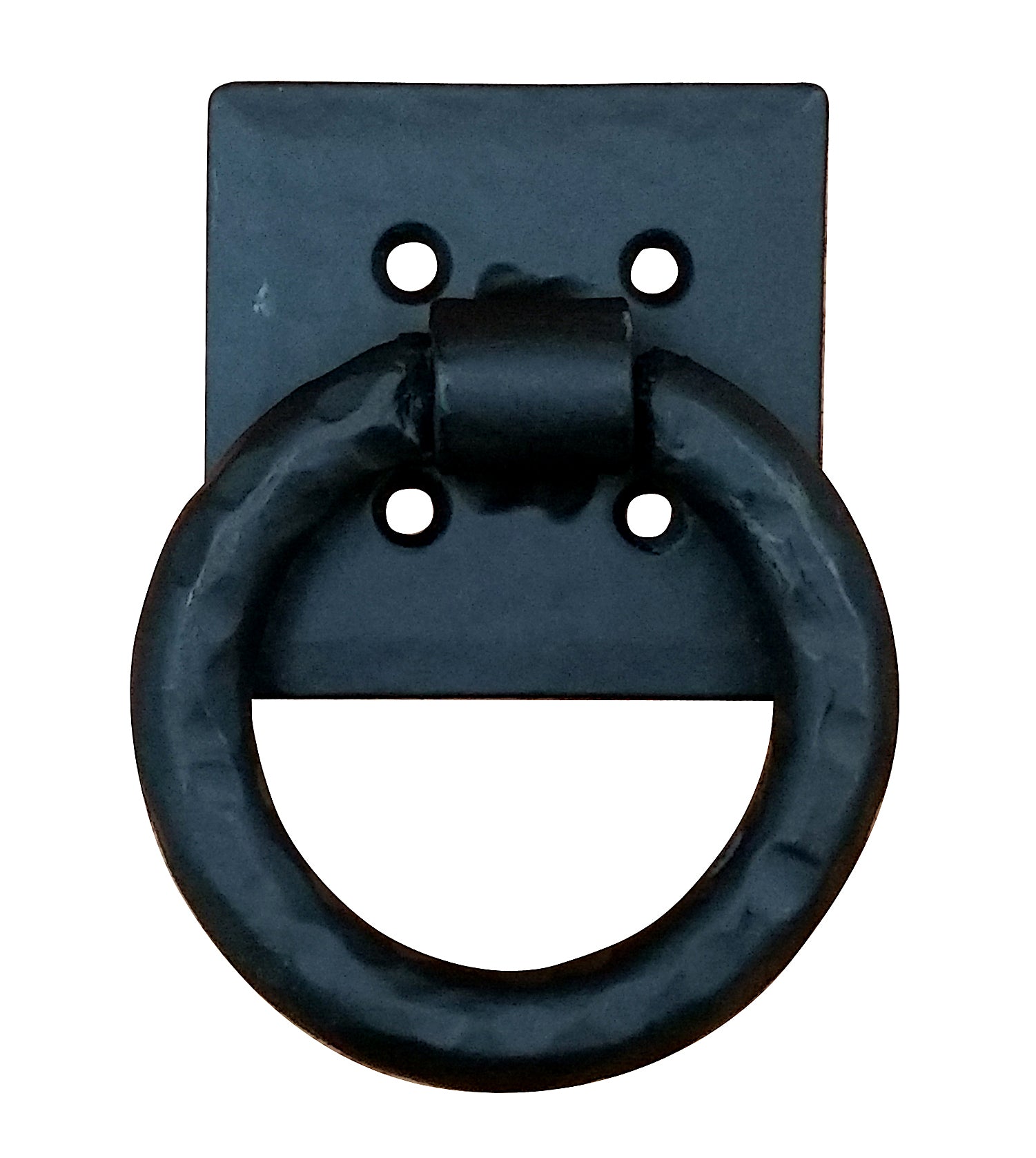 Ring Pull, hammered and Distressed 3" ring with hammered back plate - Wild West Hardware