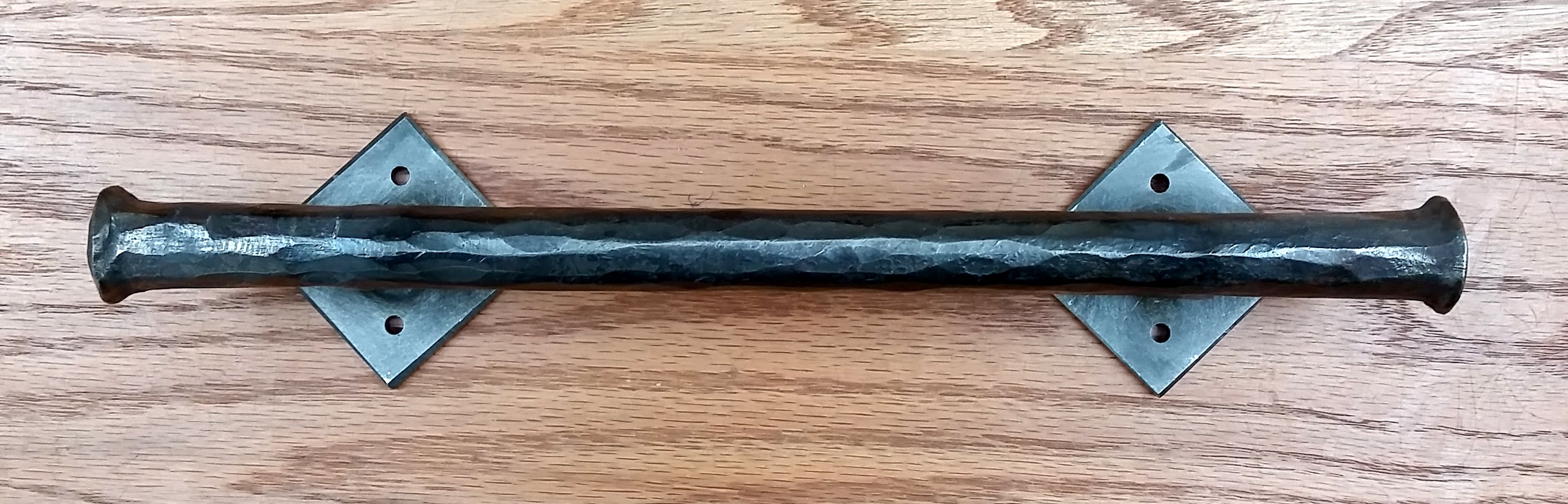 Barn Door Handle - Door Pull - Round Bar Distressed - 3/4" Dia. (NEW ITEM) - Wild West Hardware
