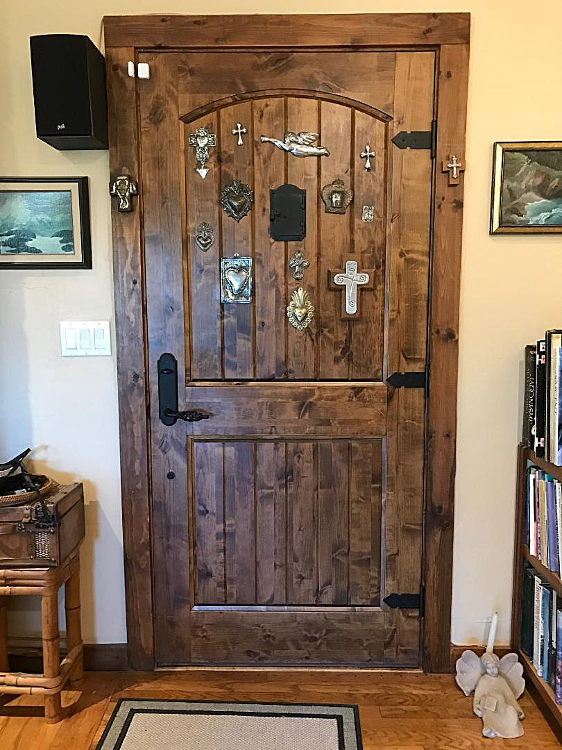 Speakeasy Grille, Peephole,  Iron Door Viewer, "Old Hacienda Style"  (2 pc. Iron Speakeasy Door Viewer Kit)