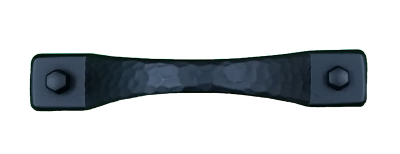 Rustic Hammered Drawer Pull, Matte Black finish - Wild West Hardware