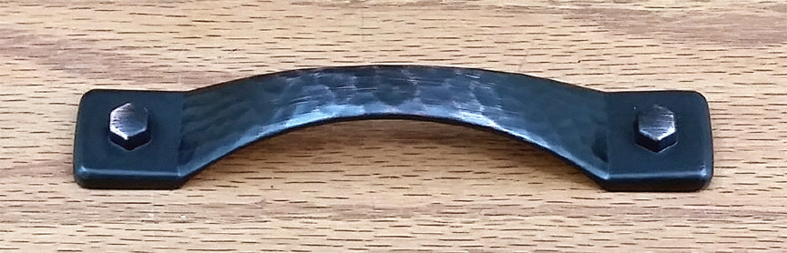 Rustic Hammered Drawer Pull, Oil Rubbed Bronze finish - Wild West Hardware