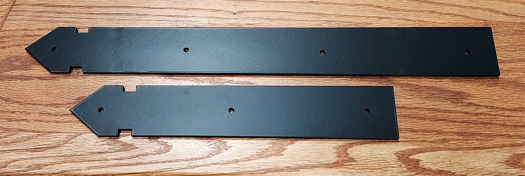 Arts & Crafts Style #2 Decorative Dummy Hinges -Faux Hinges Black - Wild West Hardware