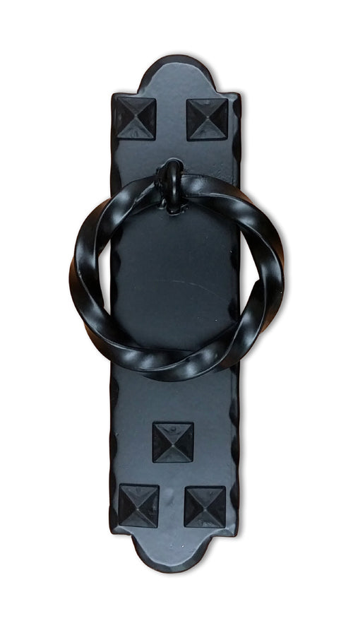 Twisted Ring Door Knocker with Clavos accents - Wild West Hardware