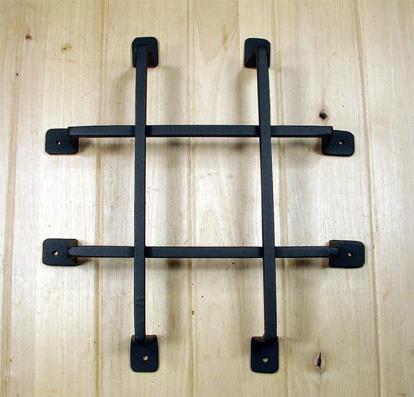 Economy Rustic Speakeasy Grill Flat Tipped - Black Powder Coat finish - Wild West Hardware