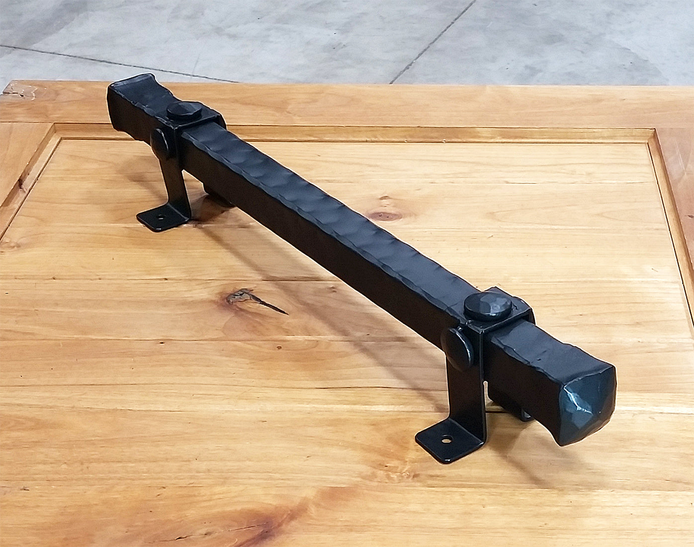 Extra Large Size Rustic Door Handle Pull Rustic (24" long) - angle view 1 - Wild West Hardware