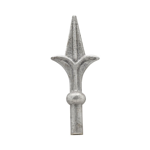 Finials / Fence Top Posts - Hot Stamped Steel - Spear with Point Design - Solid Round Base - Multiple Sizes and Finishes Available - Sold Individually