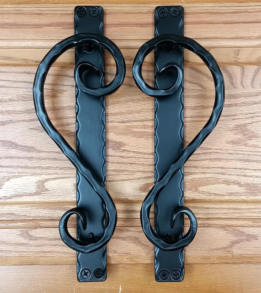 Fish Tail Scroll Door Pull / Barn Door Pull / Appliance Pull - Low Profile - 2-0Wild West Hardware