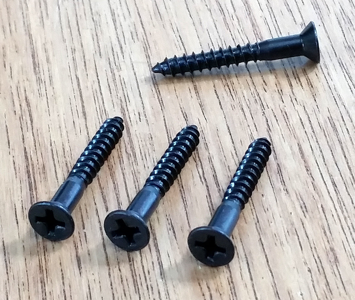 Flat Head # 8 x 1 1/4&quot; Phillips / Self-tapping Wood Screws Black oxide finish - Wild West Hardware