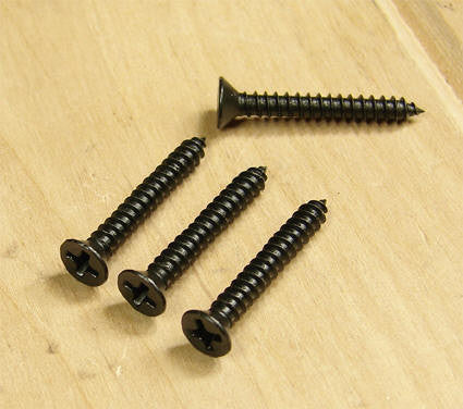 Flat Head # 6 x 1&quot; Phillips / Self-tapping Wood Screws Black oxide finish - Wild West Hardware