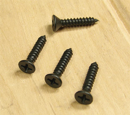 Flat Head # 4 x 1/2&quot; Phillips / Self-tapping Wood Screws Black oxide finish - Wild West Hardware