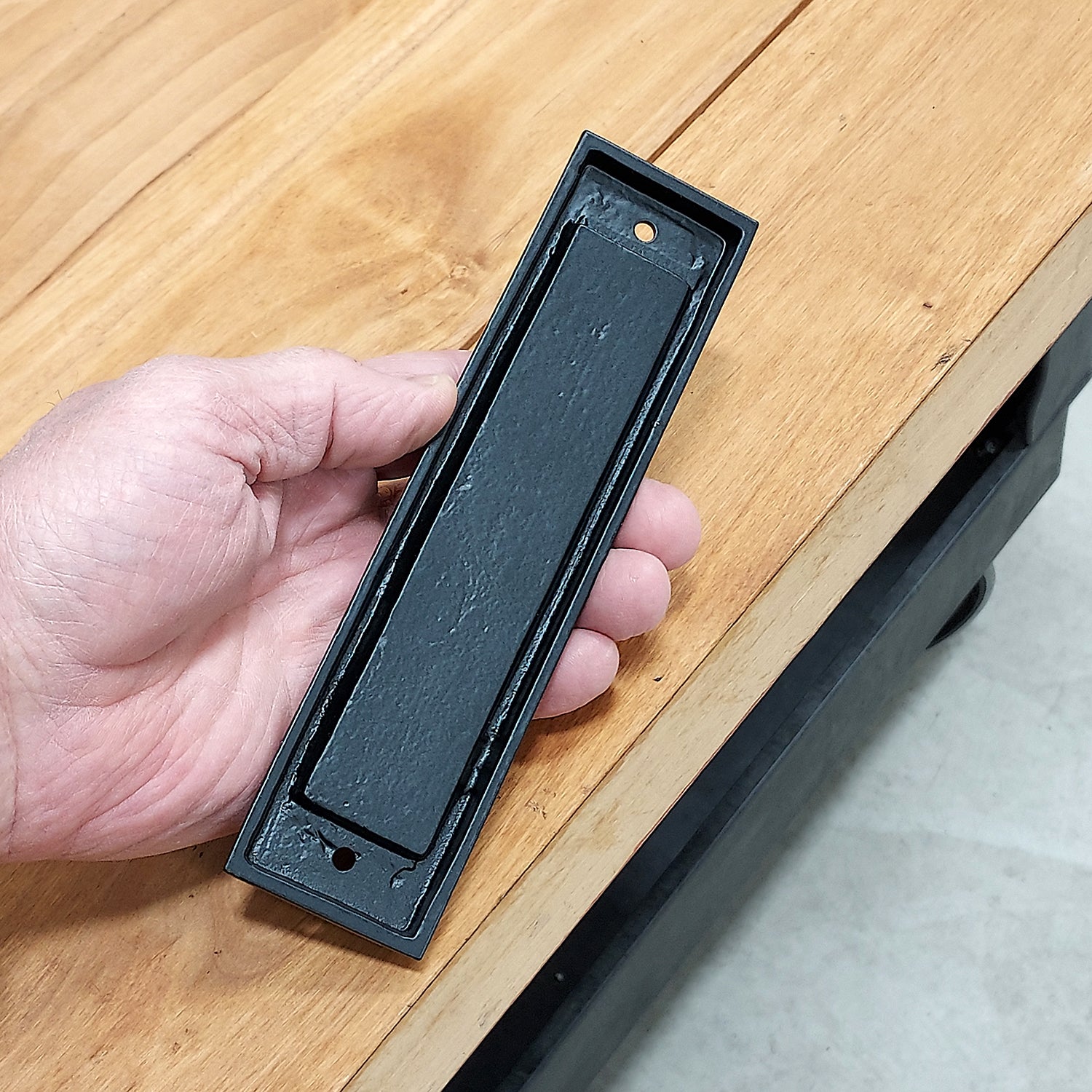 Flush Pull Barn Door Handle Handle -7 Inch - Sleek Modern Finger Pull Handle  - "Easy Mount" Multiple Finishes Available