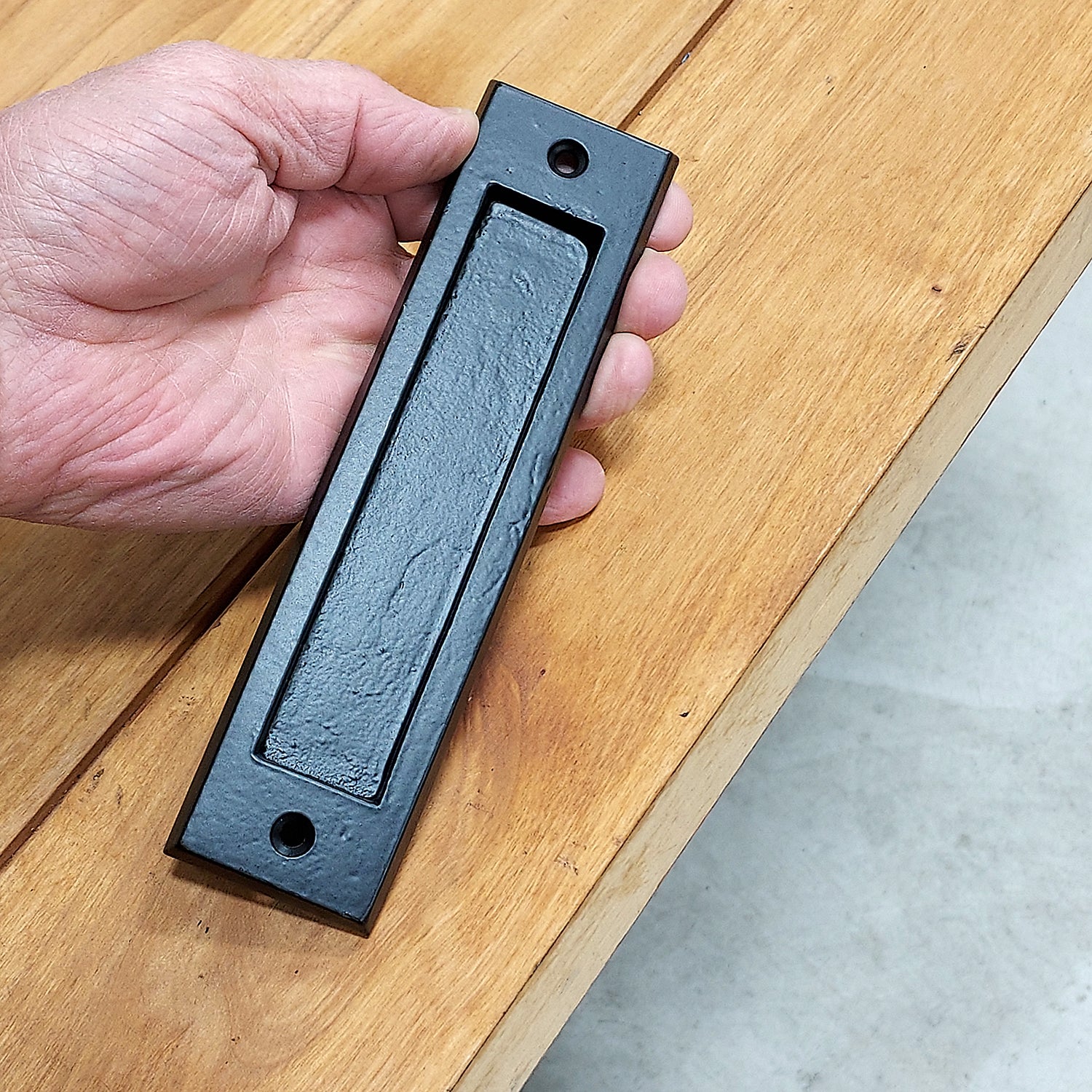 Flush Pull Barn Door Handle Handle -7 Inch - Sleek Modern Finger Pull Handle  - "Easy Mount" Multiple Finishes Available