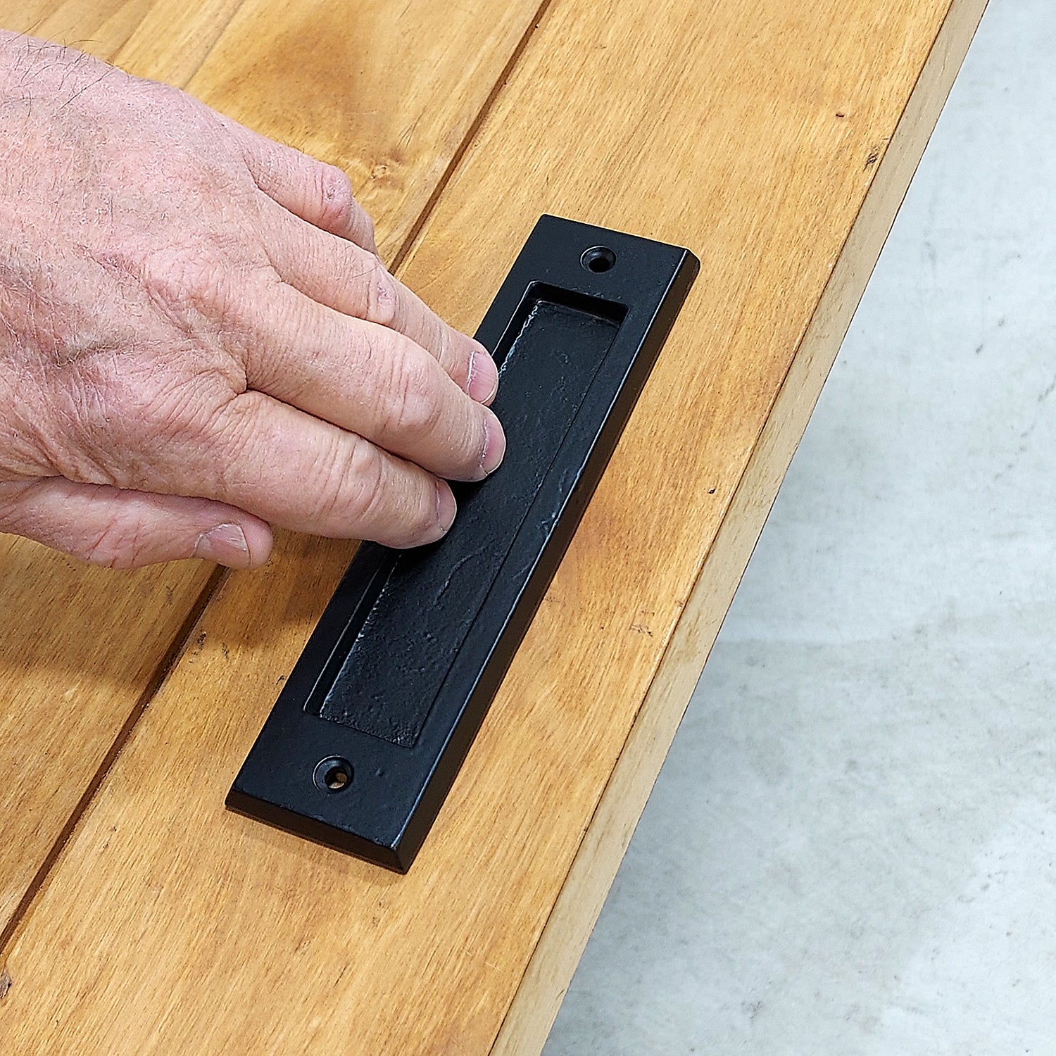 Flush Pull Barn Door Handle Handle -7 Inch - Sleek Modern Finger Pull Handle  - "Easy Mount" Multiple Finishes Available