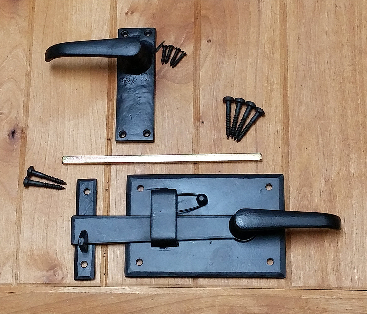Gate Latch Kit-Cottage Style with Levers (Left Hand) - Wild West Hardware
