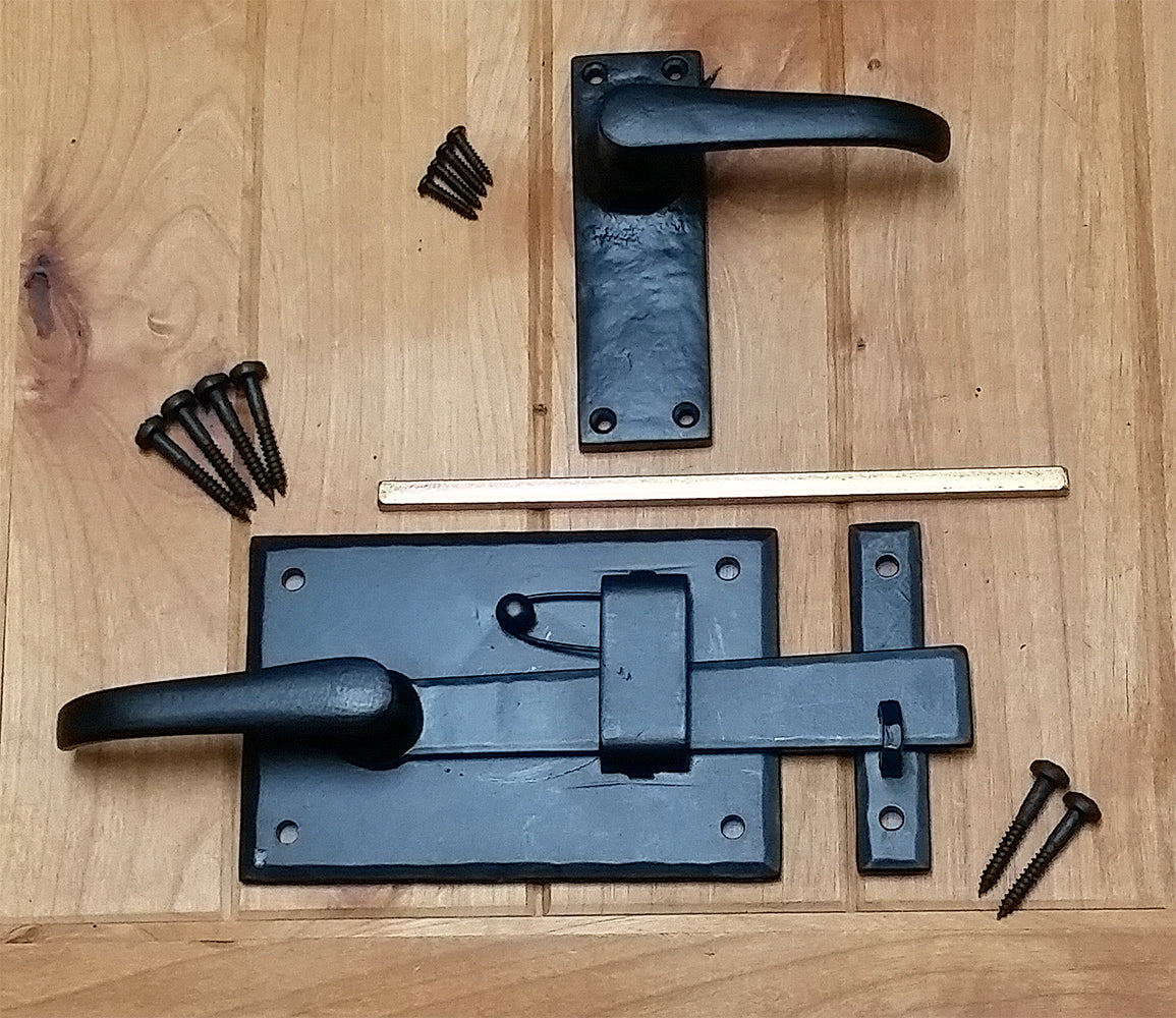 Gate Latch Kit-Cottage Style with Levers (Right Hand) - Wild West Hardware