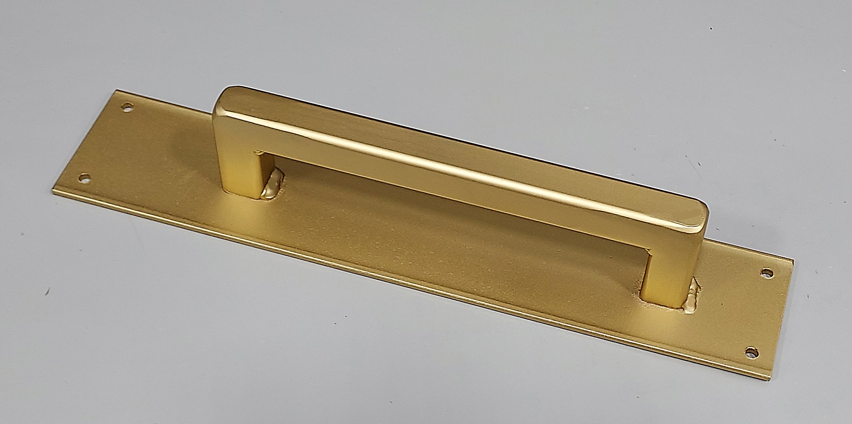 Gold Barn Door Handle - Plain Rectangular  2 - Wild