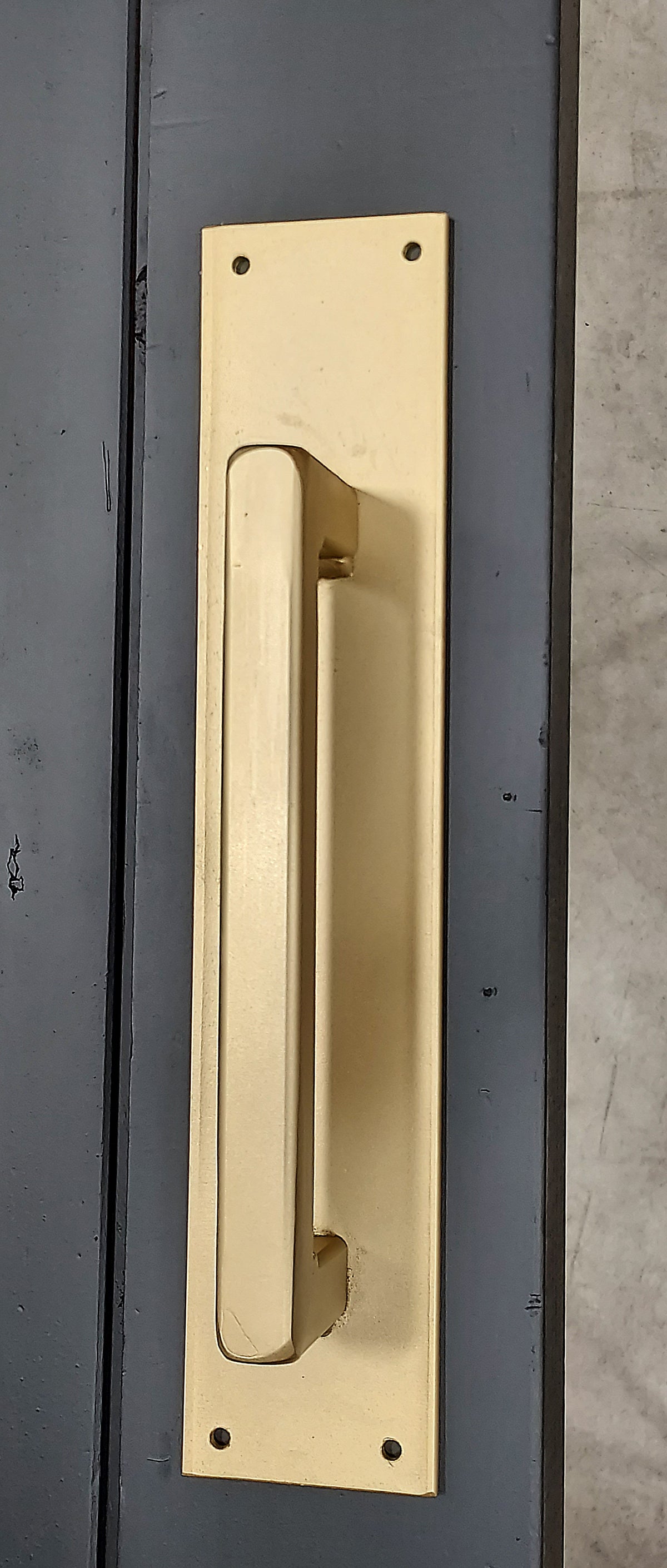 Gold Barn Door Handle - Plain Rectangular  3 - Wild