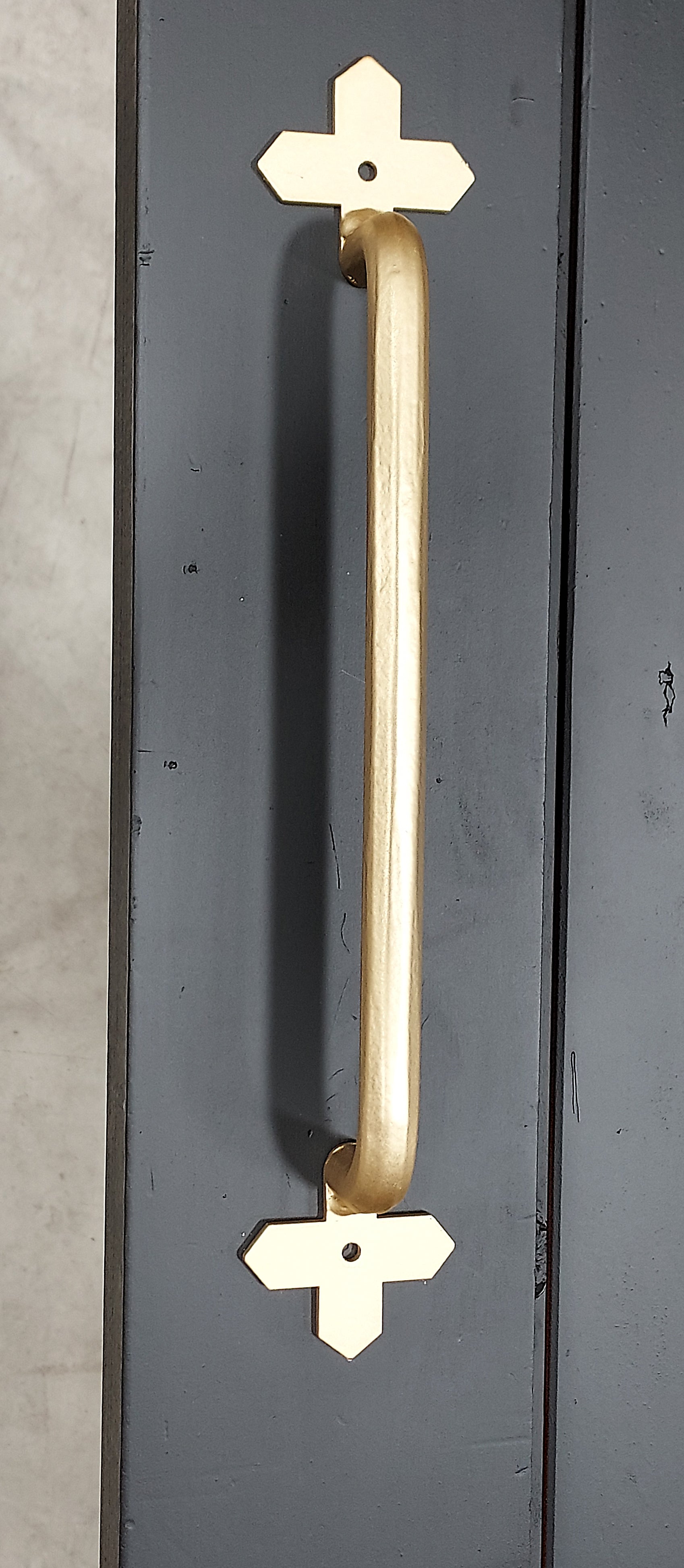 Gold Barn Door Handle 4 - Old World - Wild West Hardware